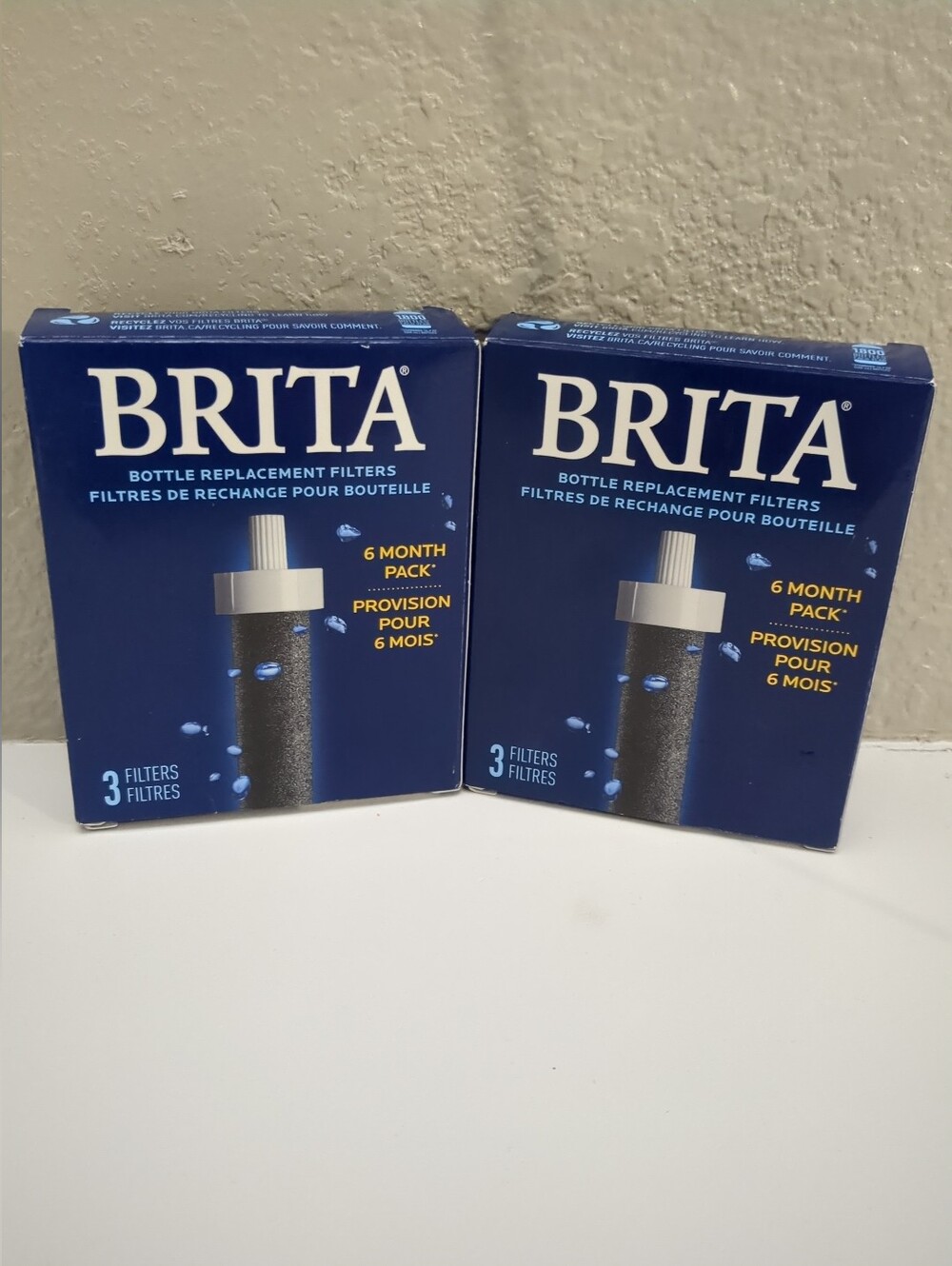 Brita Water Bottle Replacement Filters 3 Pack Lot Of 2 Boxes Sealed New